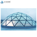 Sistema LF-BJMB Prefab Glass Dome Techo de acero marco de acero Cúpula de trago con conexión de perno